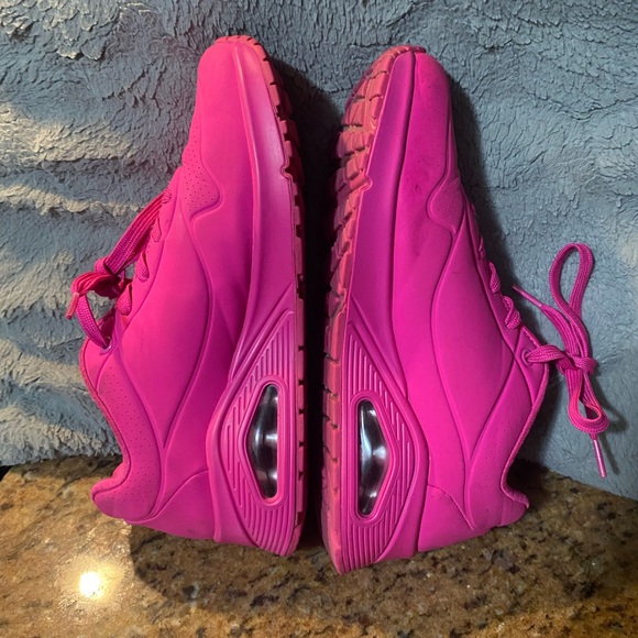 Skechers Women's Hot Pink Sneakers - Picture 3 of 7